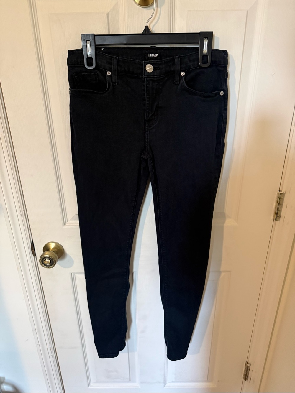 Hudson Jeans Black Skinny High-Rise Denim